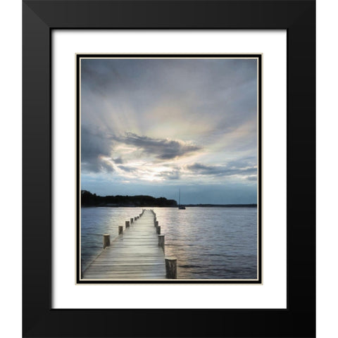 Sunset on the Bay Black Modern Wood Framed Art Print with Double Matting by Deiter, Lori