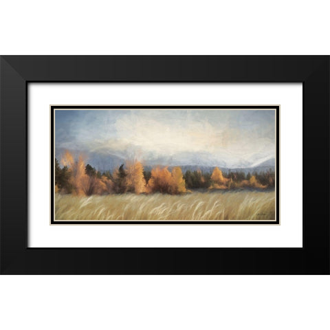Dillon Dam Fall Colors Black Modern Wood Framed Art Print with Double Matting by Deiter, Lori
