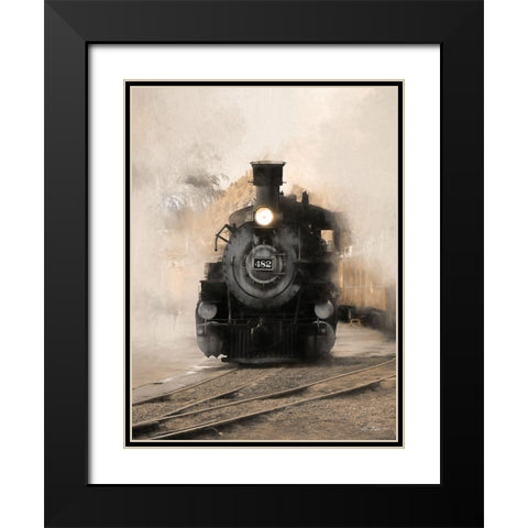 Durango Train Black Modern Wood Framed Art Print with Double Matting by Deiter, Lori