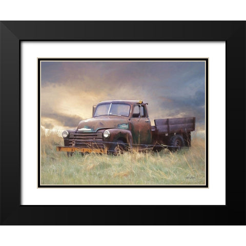 Rusty Chevy Black Modern Wood Framed Art Print with Double Matting by Deiter, Lori