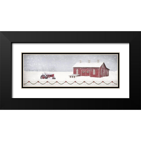Enjoy Winter Black Modern Wood Framed Art Print with Double Matting by Deiter, Lori