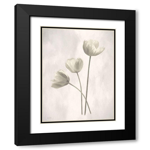 Bleached Tulips I Black Modern Wood Framed Art Print with Double Matting by Deiter, Lori
