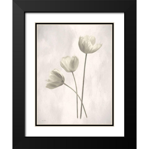 Bleached Tulips I Black Modern Wood Framed Art Print with Double Matting by Deiter, Lori