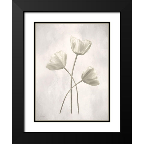 Bleached Tulips II Black Modern Wood Framed Art Print with Double Matting by Deiter, Lori