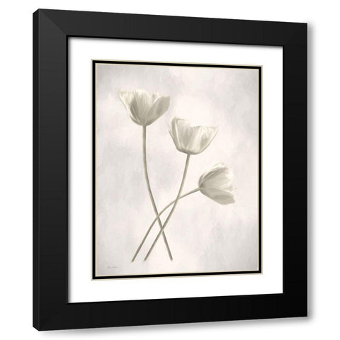 Bleached Tulips III Black Modern Wood Framed Art Print with Double Matting by Deiter, Lori