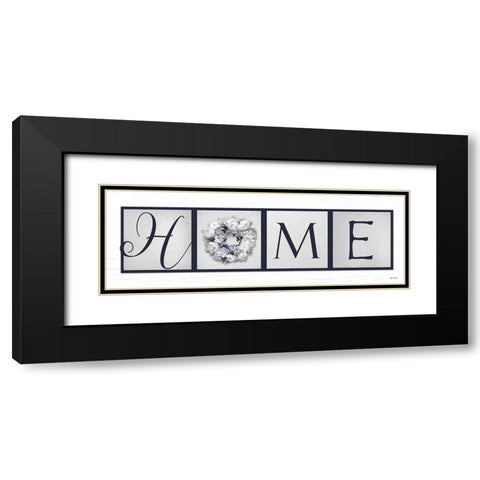 Navy Blue Home Black Modern Wood Framed Art Print with Double Matting by Deiter, Lori