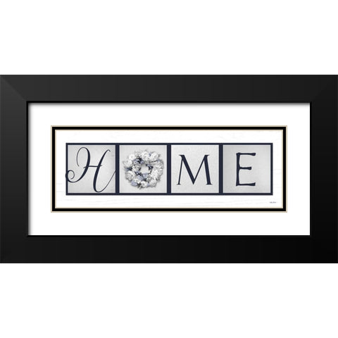 Navy Blue Home Black Modern Wood Framed Art Print with Double Matting by Deiter, Lori