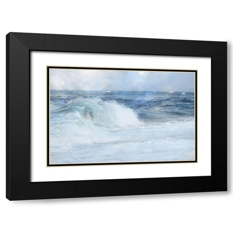 Curly Wave Black Modern Wood Framed Art Print with Double Matting by Deiter, Lori