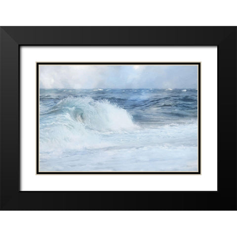 Curly Wave Black Modern Wood Framed Art Print with Double Matting by Deiter, Lori