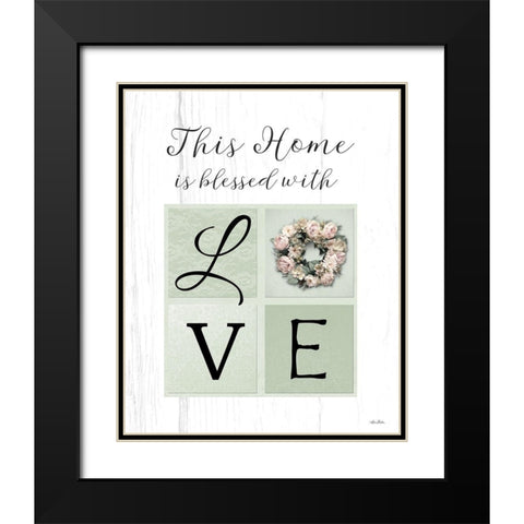 Blessed With Love Black Modern Wood Framed Art Print with Double Matting by Deiter, Lori
