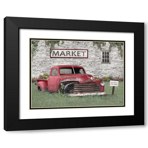 Truck at Market Black Modern Wood Framed Art Print with Double Matting by Deiter, Lori