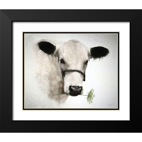 Flower Girl Black Modern Wood Framed Art Print with Double Matting by Deiter, Lori