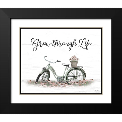 Grow Through Life  Black Modern Wood Framed Art Print with Double Matting by Deiter, Lori