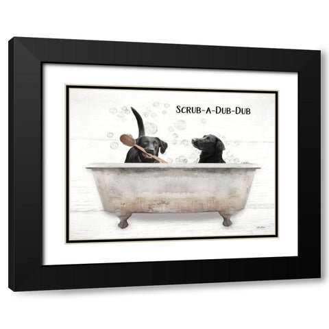 Scrub-a-Dub-Dub Black Modern Wood Framed Art Print with Double Matting by Deiter, Lori