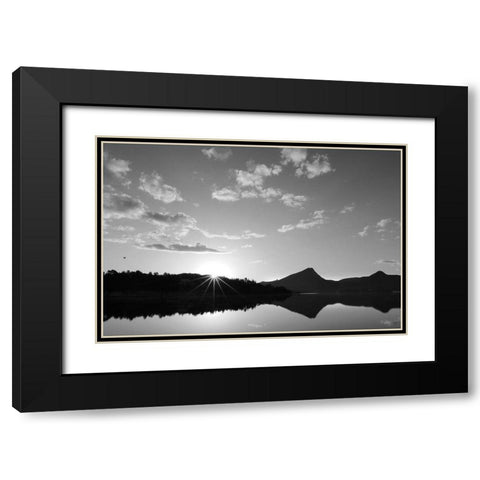 Estes Lake Sunrise   Black Modern Wood Framed Art Print with Double Matting by Deiter, Lori