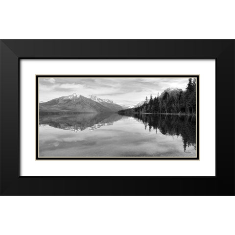 Lake McDonald   Black Modern Wood Framed Art Print with Double Matting by Deiter, Lori