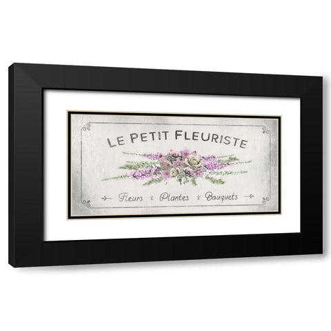 Fleurs And Plantes Pink I Black Modern Wood Framed Art Print with Double Matting by Deiter, Lori
