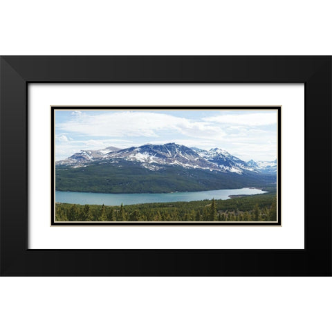 Medicine Lake Black Modern Wood Framed Art Print with Double Matting by Deiter, Lori