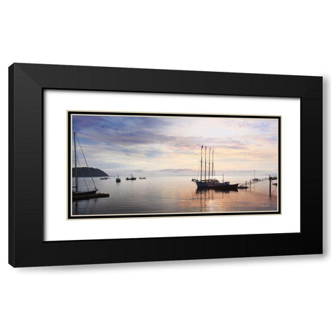 Bar Harbor Silhouettes Black Modern Wood Framed Art Print with Double Matting by Deiter, Lori