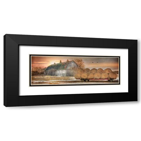 Sunset on the Farm Black Modern Wood Framed Art Print with Double Matting by Deiter, Lori