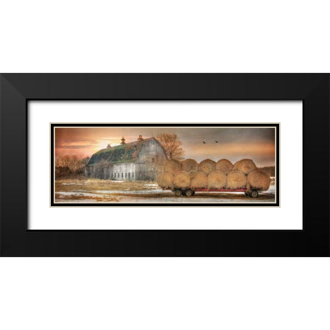 Sunset on the Farm Black Modern Wood Framed Art Print with Double Matting by Deiter, Lori