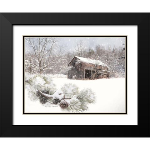 Pine Ridge Farm Black Modern Wood Framed Art Print with Double Matting by Deiter, Lori
