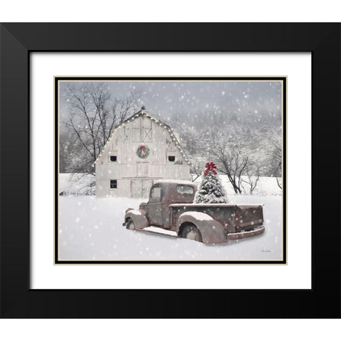 Whisper of Christmas Black Modern Wood Framed Art Print with Double Matting by Deiter, Lori