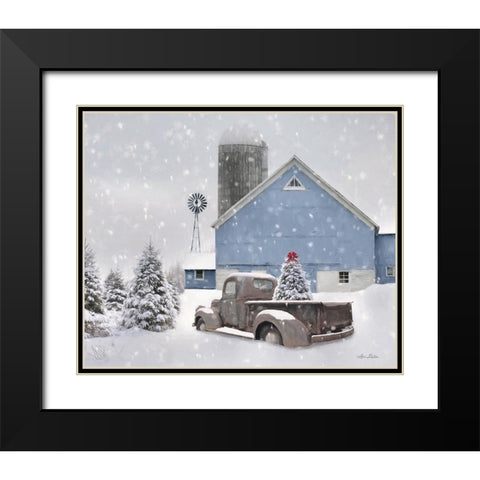 Christmas Serenity Black Modern Wood Framed Art Print with Double Matting by Deiter, Lori