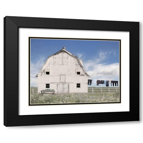 Amish Laundry Black Modern Wood Framed Art Print with Double Matting by Deiter, Lori