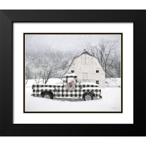 Checkered Country Christmas    Black Modern Wood Framed Art Print with Double Matting by Deiter, Lori