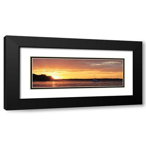 Drifting Black Modern Wood Framed Art Print with Double Matting by Deiter, Lori