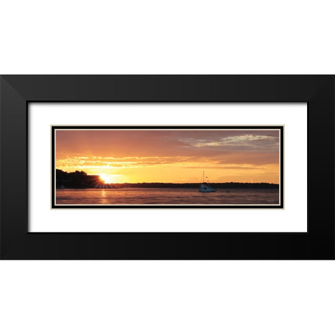 Drifting Black Modern Wood Framed Art Print with Double Matting by Deiter, Lori