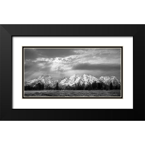 Sunlight on the Tetons    Black Modern Wood Framed Art Print with Double Matting by Deiter, Lori