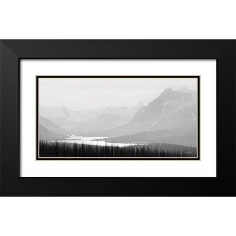 St. Marys Lake   Black Modern Wood Framed Art Print with Double Matting by Deiter, Lori