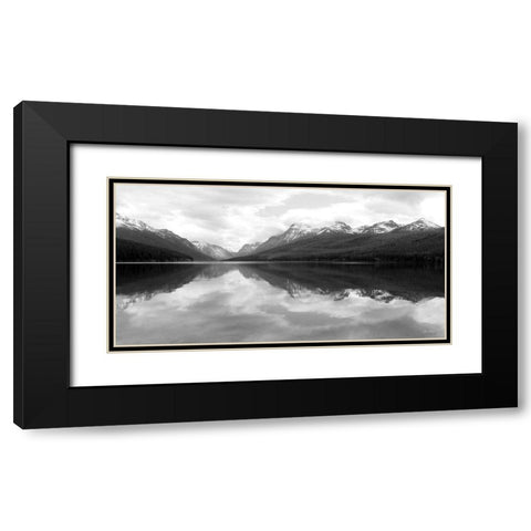 Bowman Lake Reflections    Black Modern Wood Framed Art Print with Double Matting by Deiter, Lori