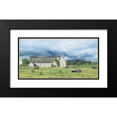 Green Pastures      Black Modern Wood Framed Art Print with Double Matting by Deiter, Lori