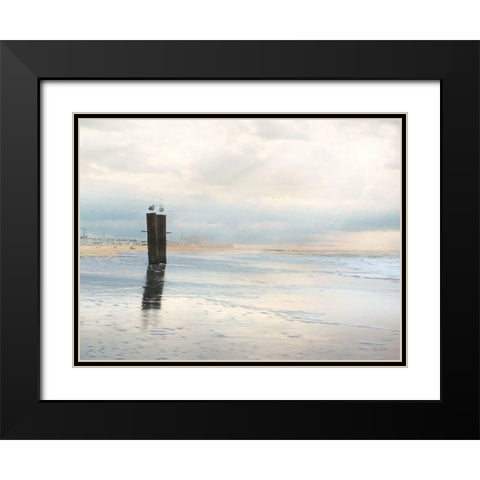 Sunrise at the Beach Black Modern Wood Framed Art Print with Double Matting by Deiter, Lori