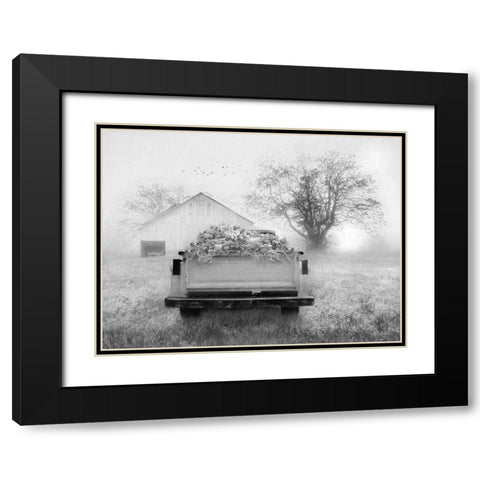 Foggy Morning Sunrise Black Modern Wood Framed Art Print with Double Matting by Deiter, Lori