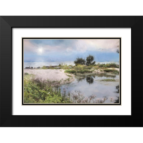 Lake Coast Black Modern Wood Framed Art Print with Double Matting by Deiter, Lori