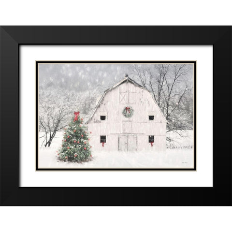 Christmas in the Country  Black Modern Wood Framed Art Print with Double Matting by Deiter, Lori