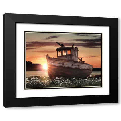 Anna Black Modern Wood Framed Art Print with Double Matting by Deiter, Lori