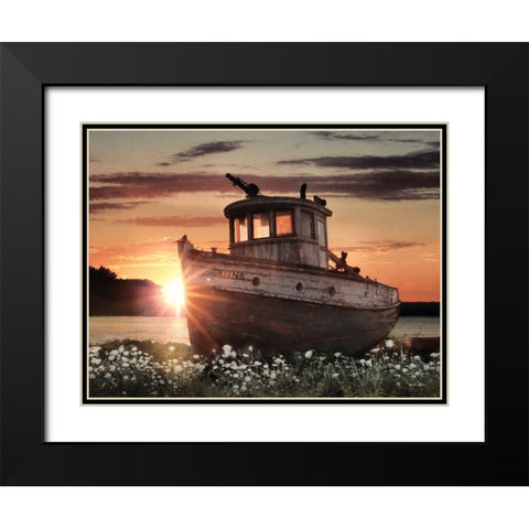 Anna Black Modern Wood Framed Art Print with Double Matting by Deiter, Lori