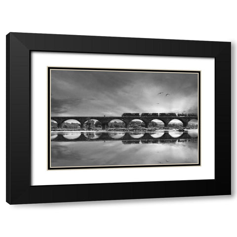 All Aboard   Black Modern Wood Framed Art Print with Double Matting by Deiter, Lori