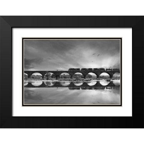 All Aboard   Black Modern Wood Framed Art Print with Double Matting by Deiter, Lori