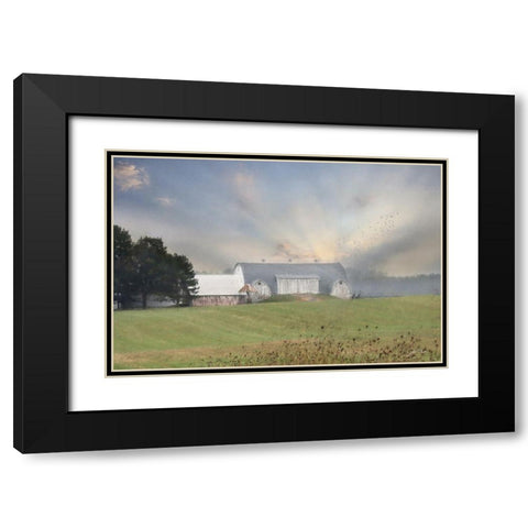 Country Morning Black Modern Wood Framed Art Print with Double Matting by Deiter, Lori