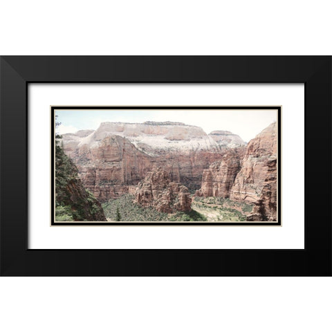Hiking in Zion Black Modern Wood Framed Art Print with Double Matting by Deiter, Lori