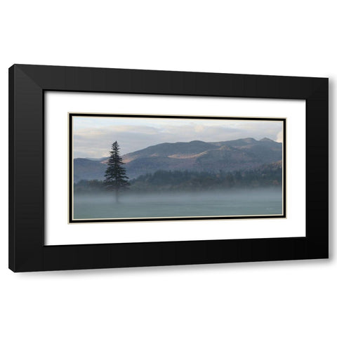 Adirondack Misty Morning Black Modern Wood Framed Art Print with Double Matting by Deiter, Lori