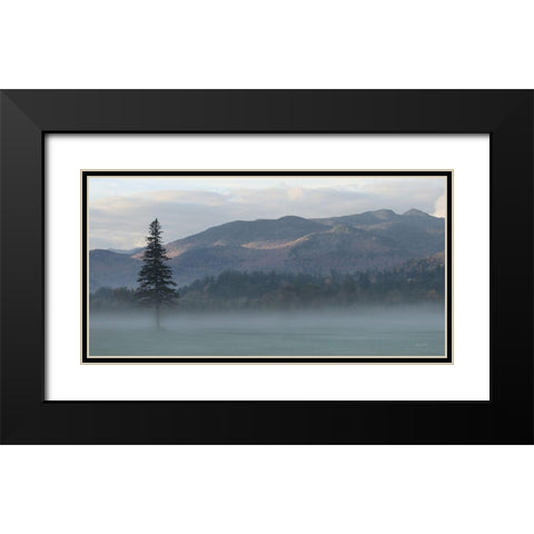 Adirondack Misty Morning Black Modern Wood Framed Art Print with Double Matting by Deiter, Lori