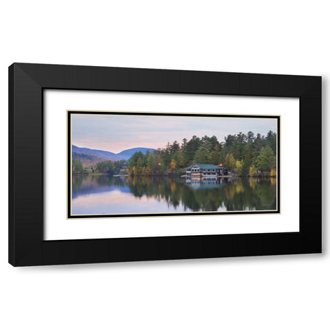 Mirror Lake Sunset Reflections Black Modern Wood Framed Art Print with Double Matting by Deiter, Lori