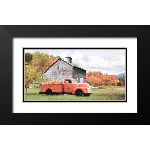 Pumpkin Patch Black Modern Wood Framed Art Print with Double Matting by Deiter, Lori